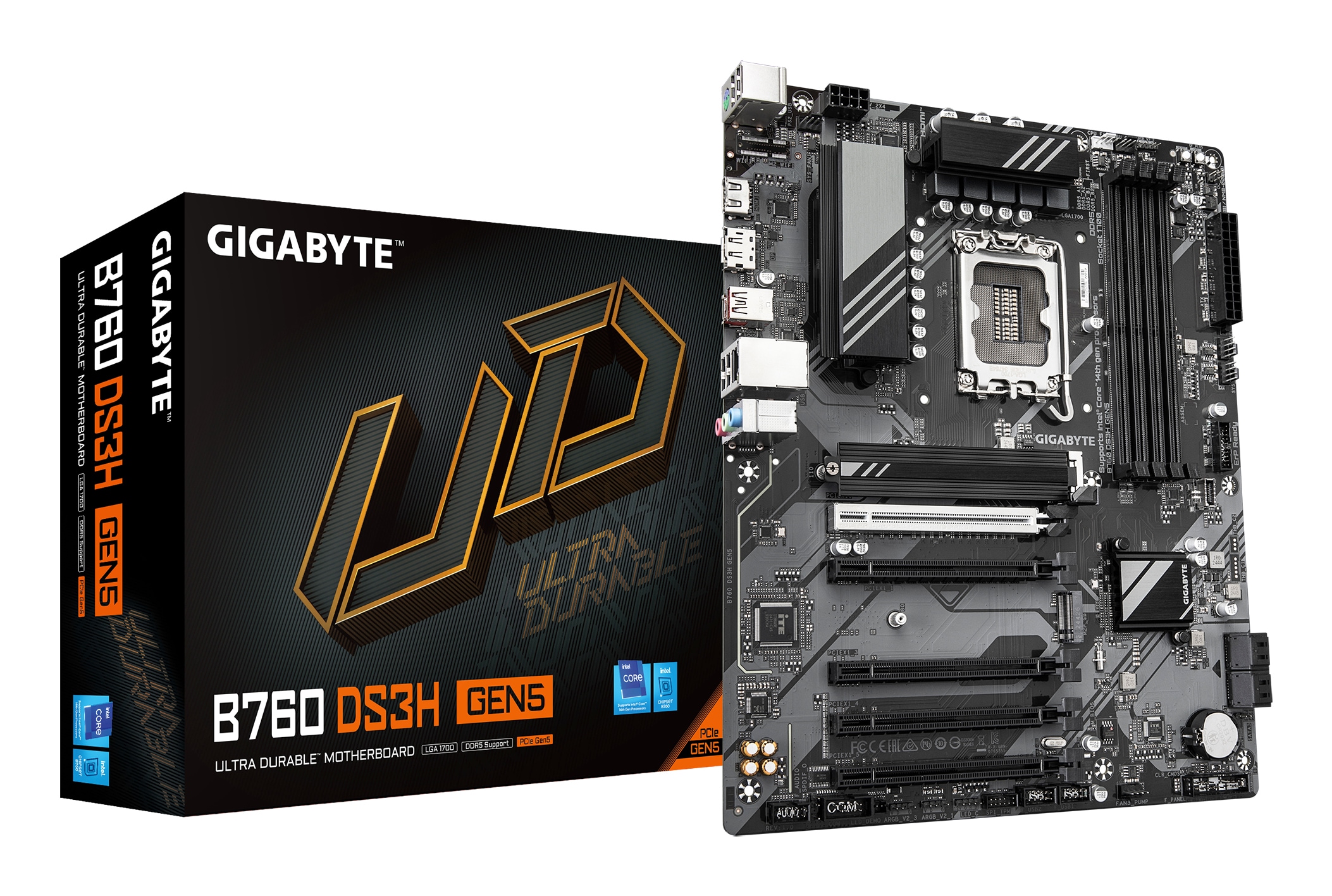 Gigabyte Atx Motherboard - B760 Ds3h Gen5 - Pcie Gen5 - Ddr5 5600 Mhz - Usb 3.2 Gen 2X2 - Bild 4