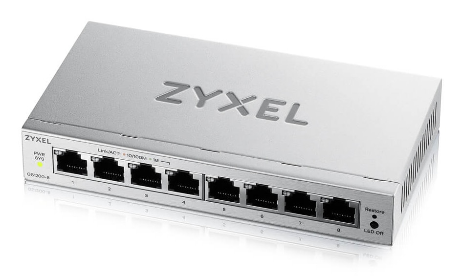 ZyXEL GS1200-8V3 Managed L2 Gigabit Desktop Switch