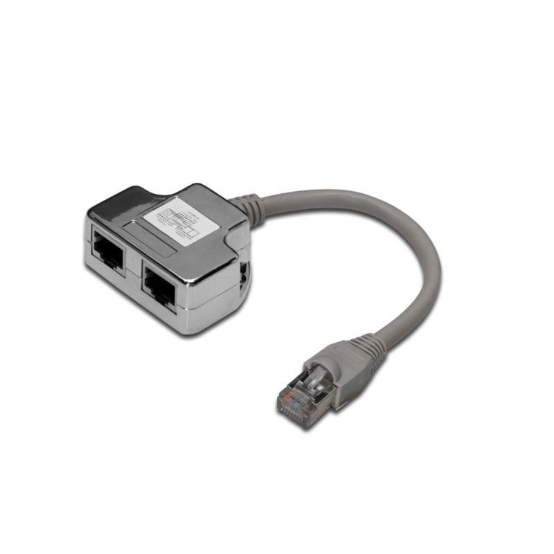 DIGITUS CAT5e 2x RJ45 auf 1x RJ45 Patchkabel Adapter