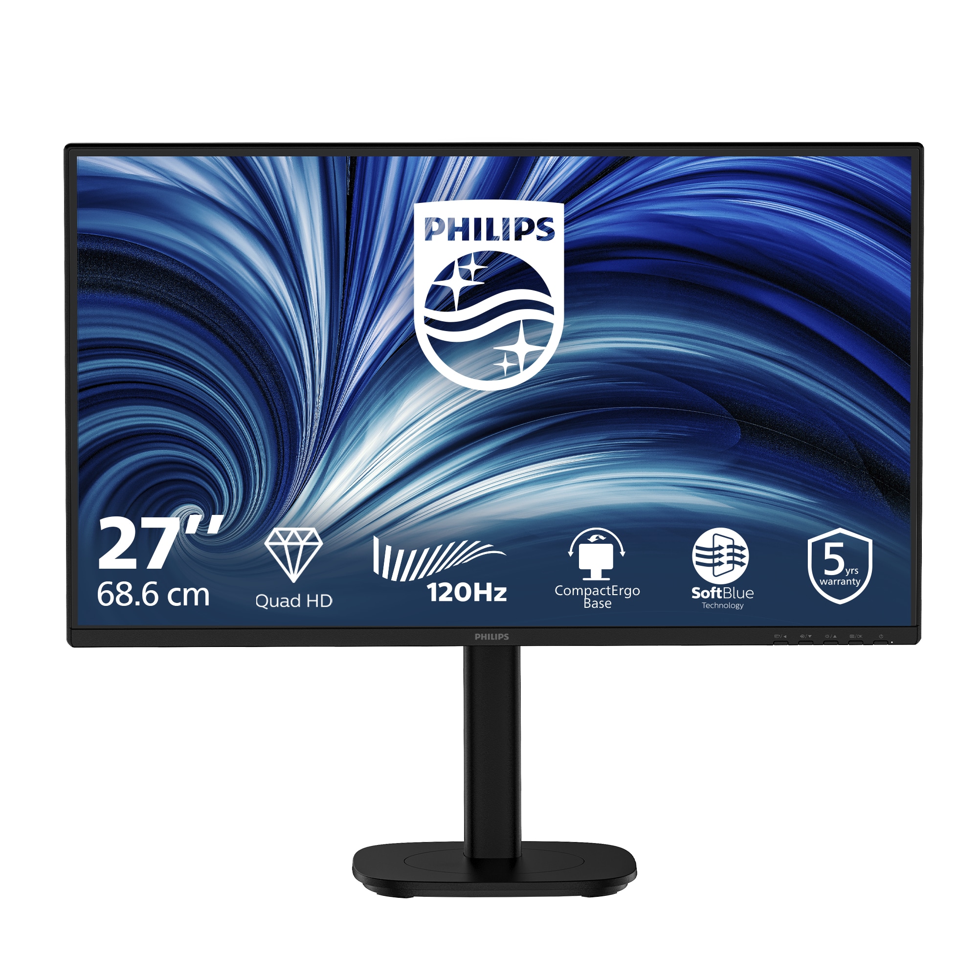 Philips 27B2N3500 27 Zoll - Office Monitor IPS, QHD, 120 Hz, 4ms GtG, 2x HDMI, DP - Bild 4