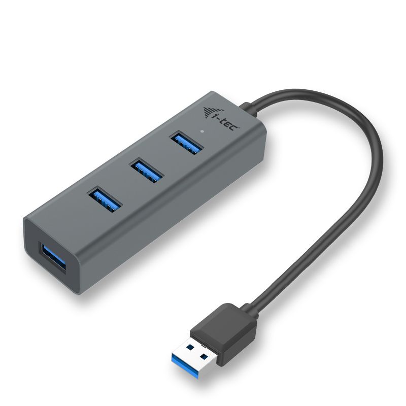 Grau I-Tec Usb-A Hub 4 Port Usb 3.0 Metall Passiv (U3hubmetal403) - Bild 2