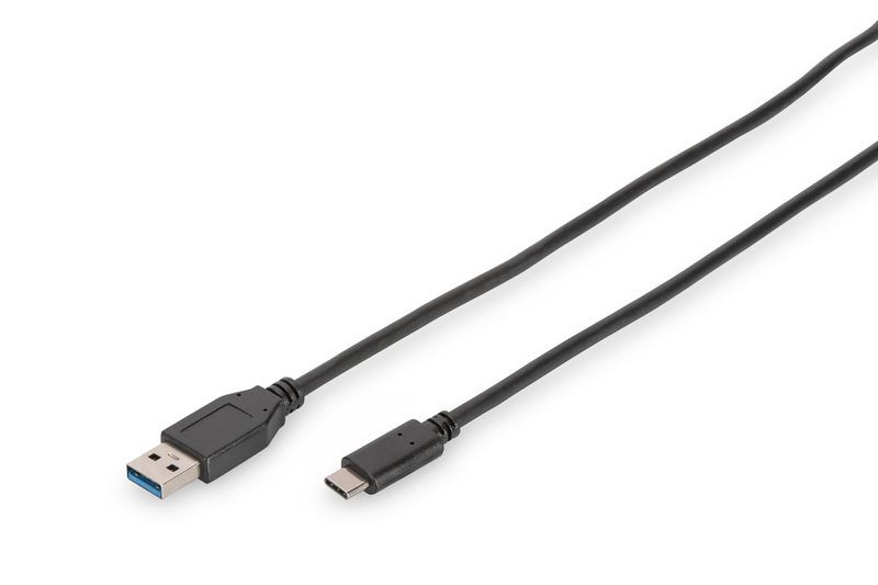DIGITUS USB 3.0 Anschlusskabel 1,0m Typ-C zu A Super Speed St./St. schwarz DB-300136-010-S