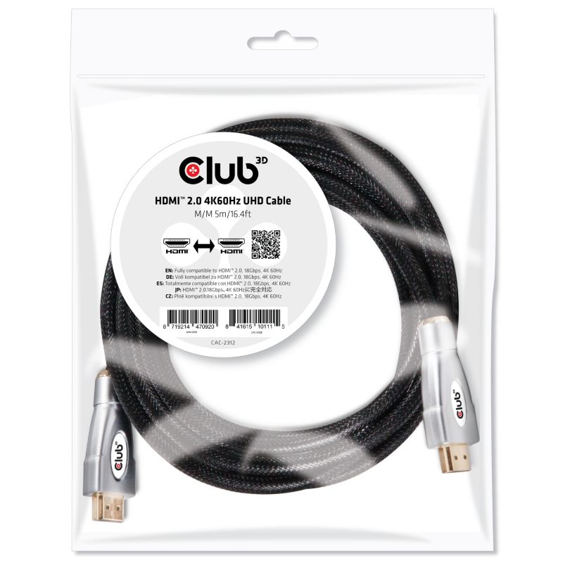 Club 3D HDMI (Typ A) — HDMI (Typ A) (5 m), Videokabel, Schwarz - Image 4