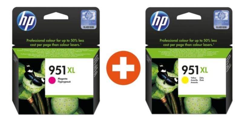 HP CN048AE + CN047AE / 951XL Original Druckerpatronen Gelb + Magenta