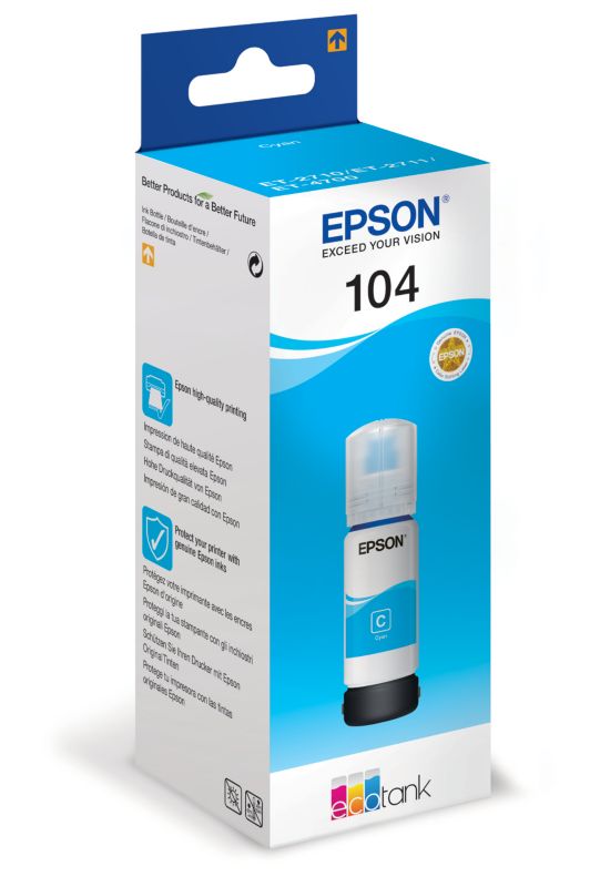 Epson Original 104 / C13t00p240 Tintenflasche Cyan - Image 4