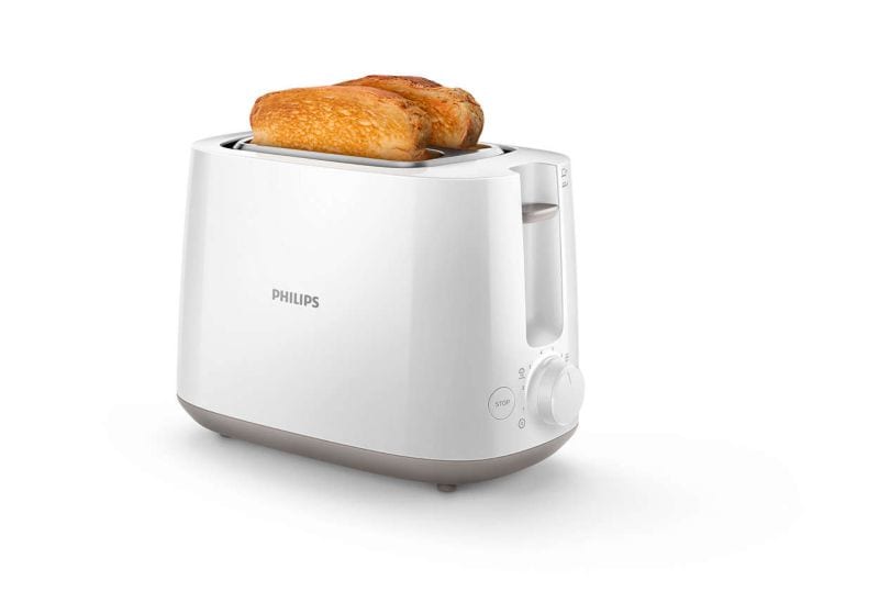 Philips Toaster, Weiß, 8 Bräunungsstufen | 2 Schlitze, Brötchenaufsatz, Mit Auftaufunktion, Liftfunktion, Abschaltautomatik, für knusprige Toasts (HD2581/00) - Bild 3