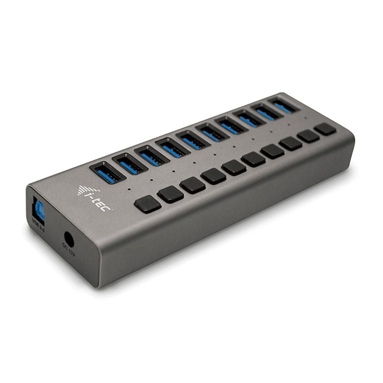 I-Tec Grau U3chargehub10 Ladegerät Für Mobilgeräte Universal Ac Schnellladung Drinnen - Image 5