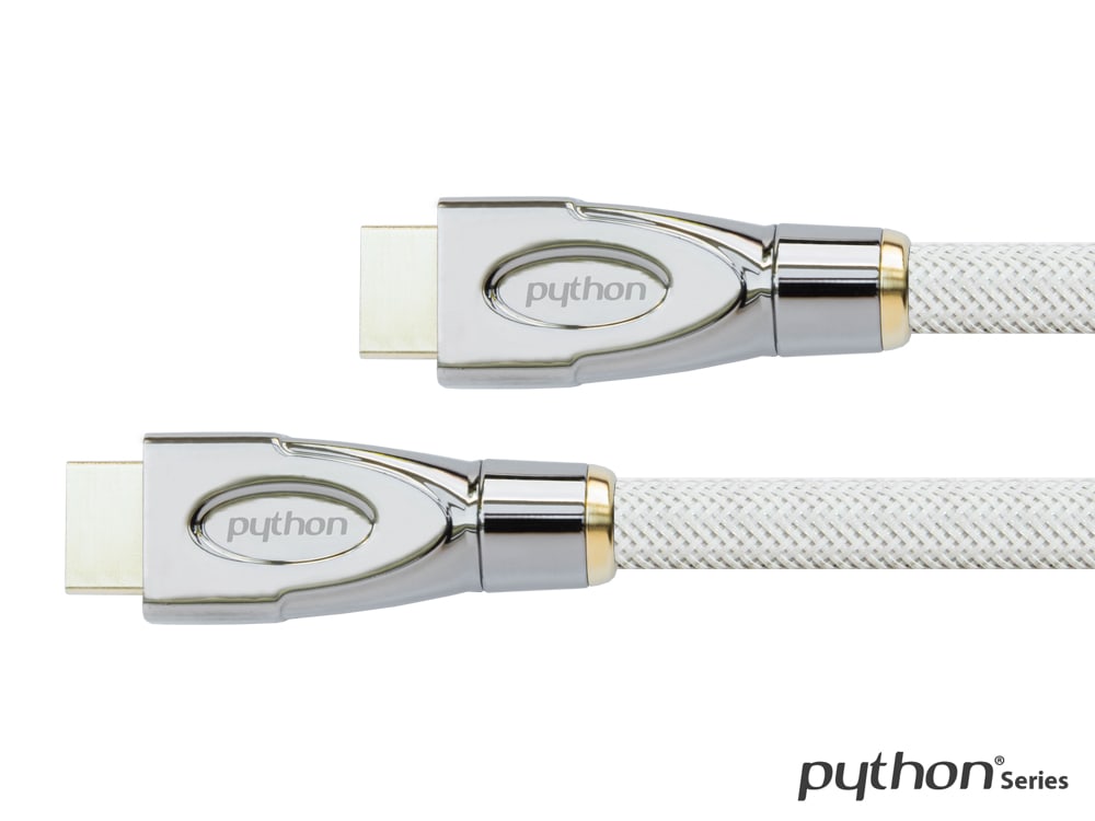 Python HDMI 2.0 Kabel 2m Ethernet 4K*2K UHD vergoldet OFC weiß