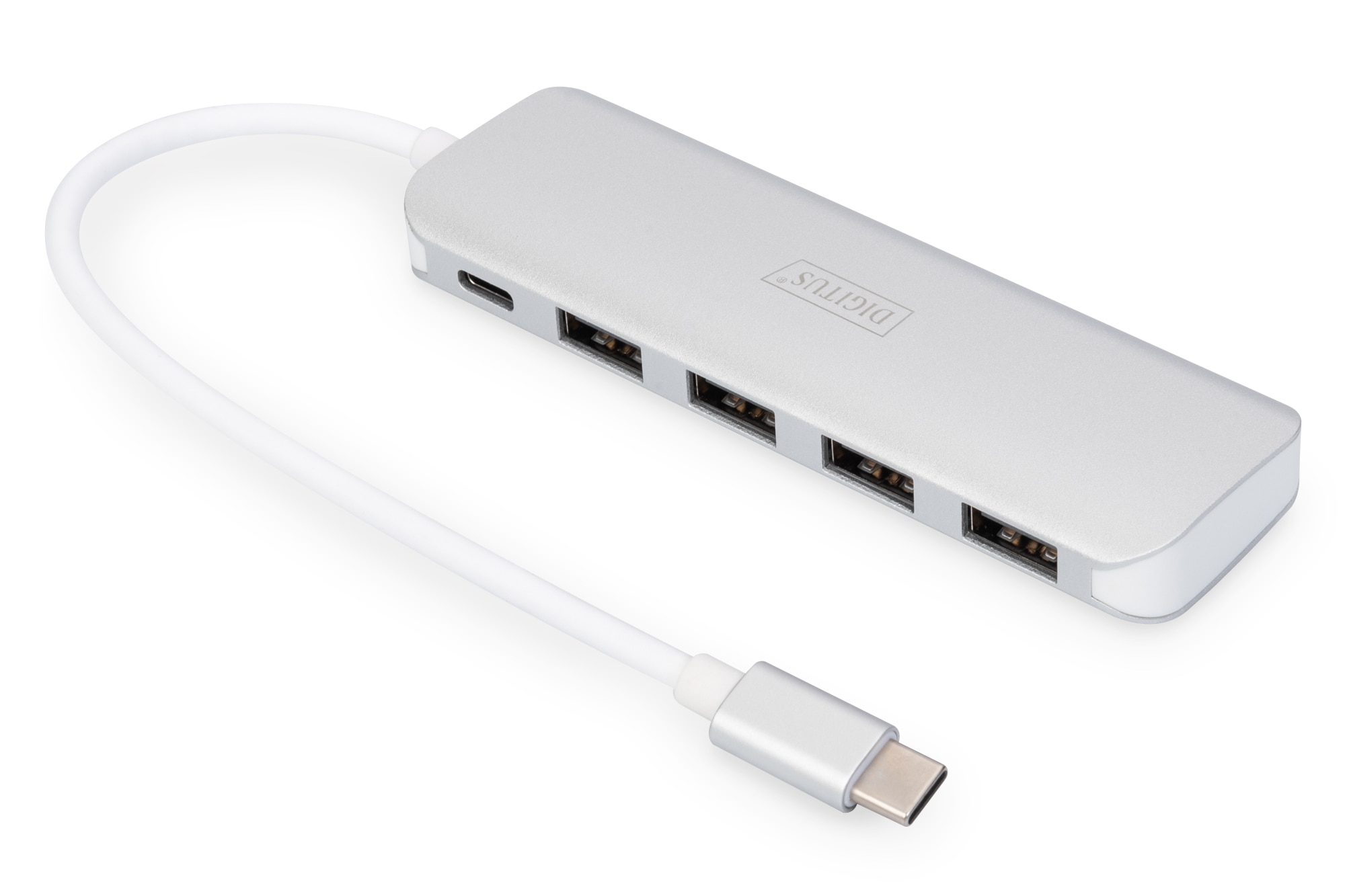 DIGITUS USB-C Hub 4-Port Hub (USB 3.0) silber DA-70242-1