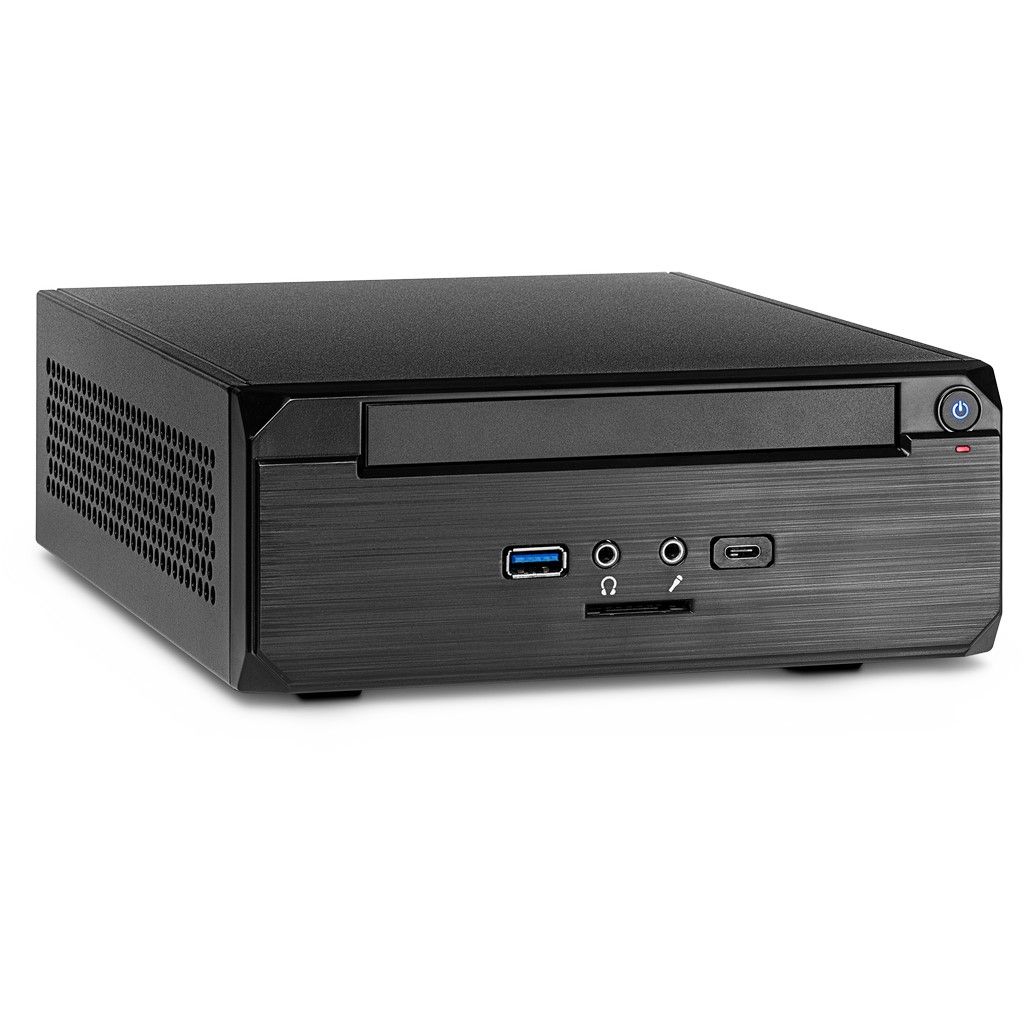 Inter-Tech Mw-02 Gehäuse Mini-Itx, Usb (Typ A+C), Cardreader Größe 3.0 Schwarz