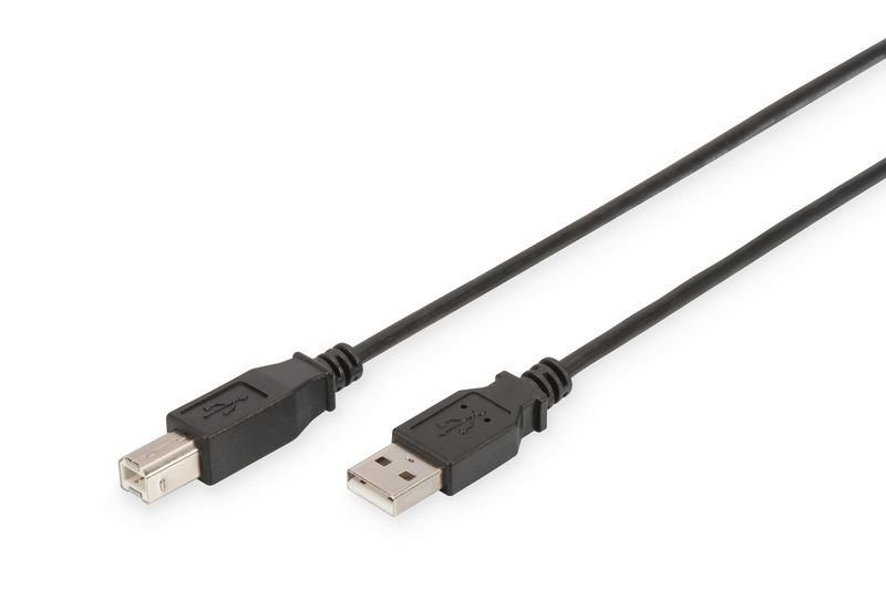DIGITUS AK-300102-018-S USB-Kabel Typ A-B St./ St. 1,8m schwarz
