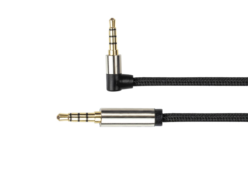 PYTHON High Quality 3,5mm Klinkenkabel 4 polig St./St. 0,5m gewinkelt