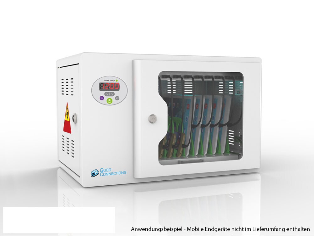 GC Tablet-Ladestaion für bis zu 10 Geräte, UV-Desinfektion, Smart Control, grau