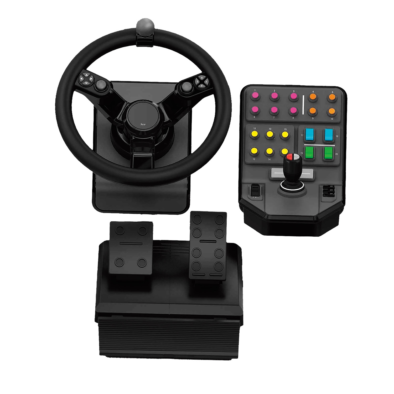 Logitech Gaming Logitech G Saitek Farming Simulator Lenkrad Pedale Und Seitenkonsole Schwarz 945-000062 - Image 3