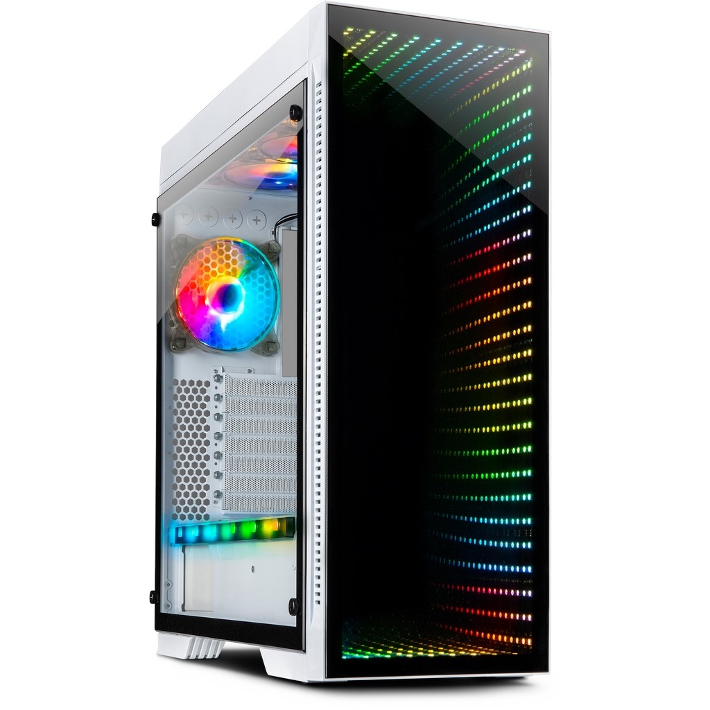 Inter-Tech Infini2 Mirror (X-908) White Edition Midi Tower Atx Gaming Gehäuse Größe 3.0 Weiß