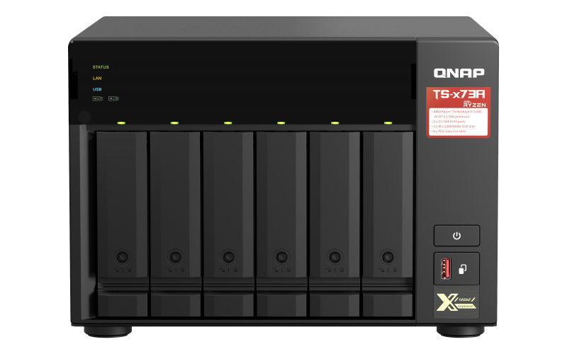 QNAP TS-673A - NAS-Server - 6 Einschübe - SATA 6Gb/s - RAM 8 GB - Gigabit Ethernet / 2,5 Gigabit Ethernet - Bild 4