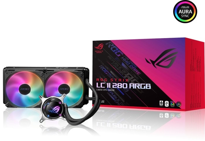 Asus Rog Strix Lc Ii 280 Argb Komplettwasserkühlung Für Amd Und Intel Cpus 3.38Cm