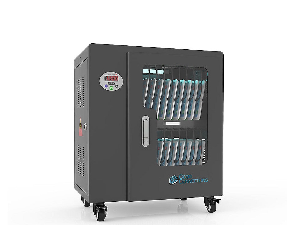 GC Tablet-Ladewagen für 20 Geräte, UV-Desinfektion, Smart Control, Sync. schwarz