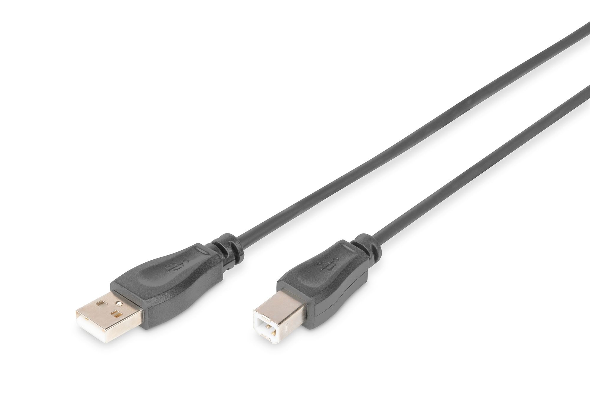 DIGITUS USB 2.0 Anschlusskabel, Typ A - B St/St, 1.8m, schwarz