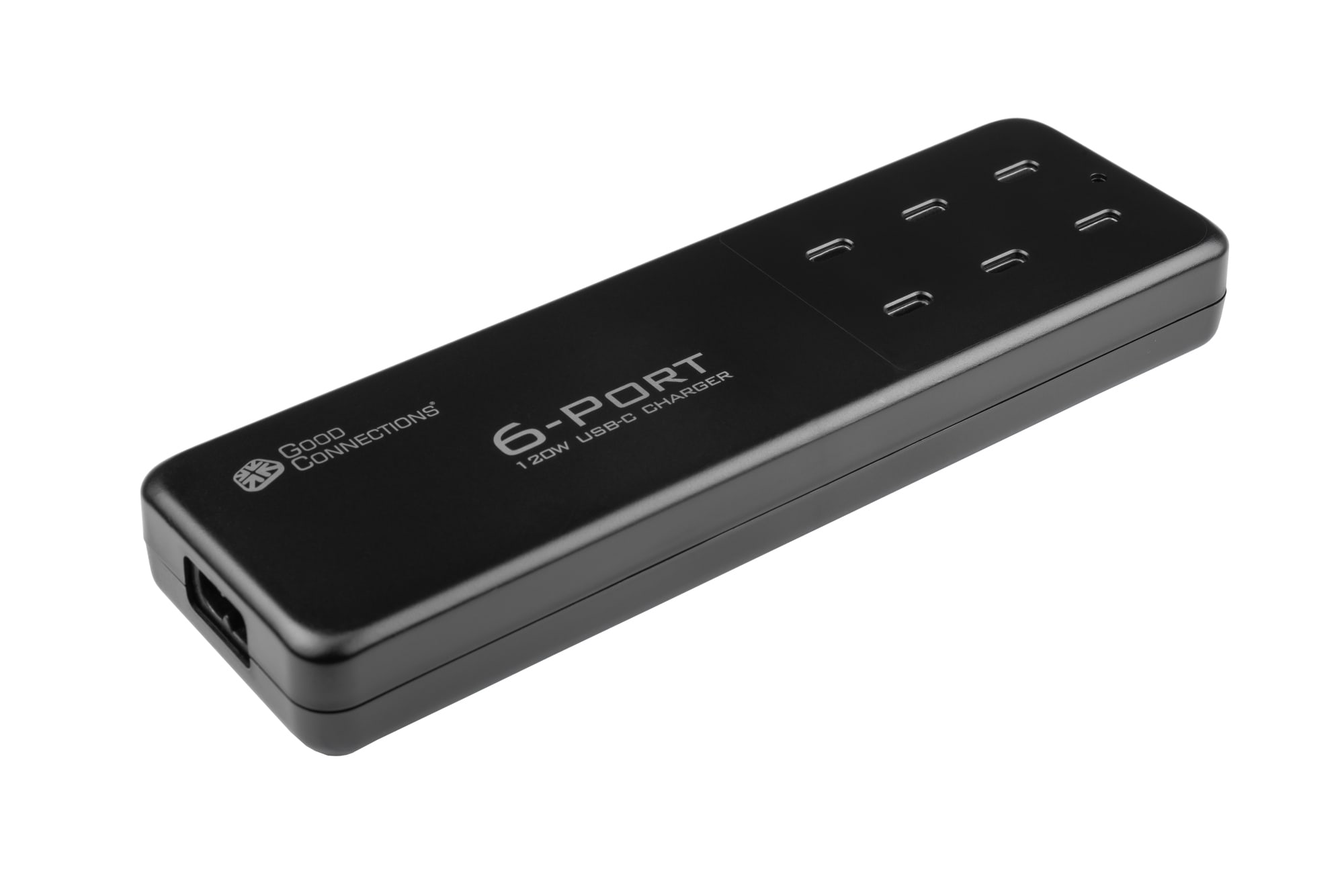 Good Connection USB-Desktop-Schnellladestation 120W 6-Port USB-C PD schwarz