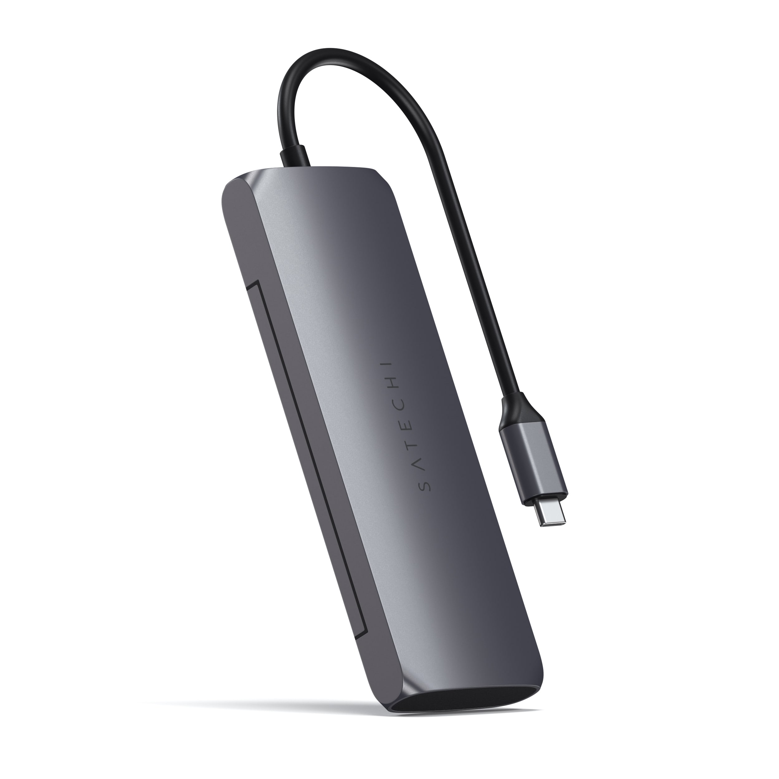 Satechi USB-C Hybrid Multiport Adapter mit SSD Steckplatz Space Grau ST-UCHSEM