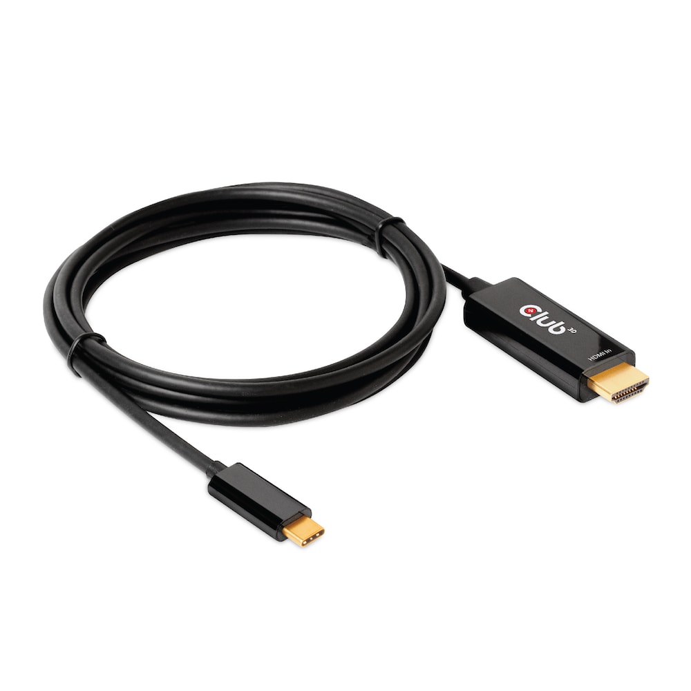 Club 3D HDMI (Typ A) — USB Typ C (1.80 m), Videokabel, Schwarz - Image 4