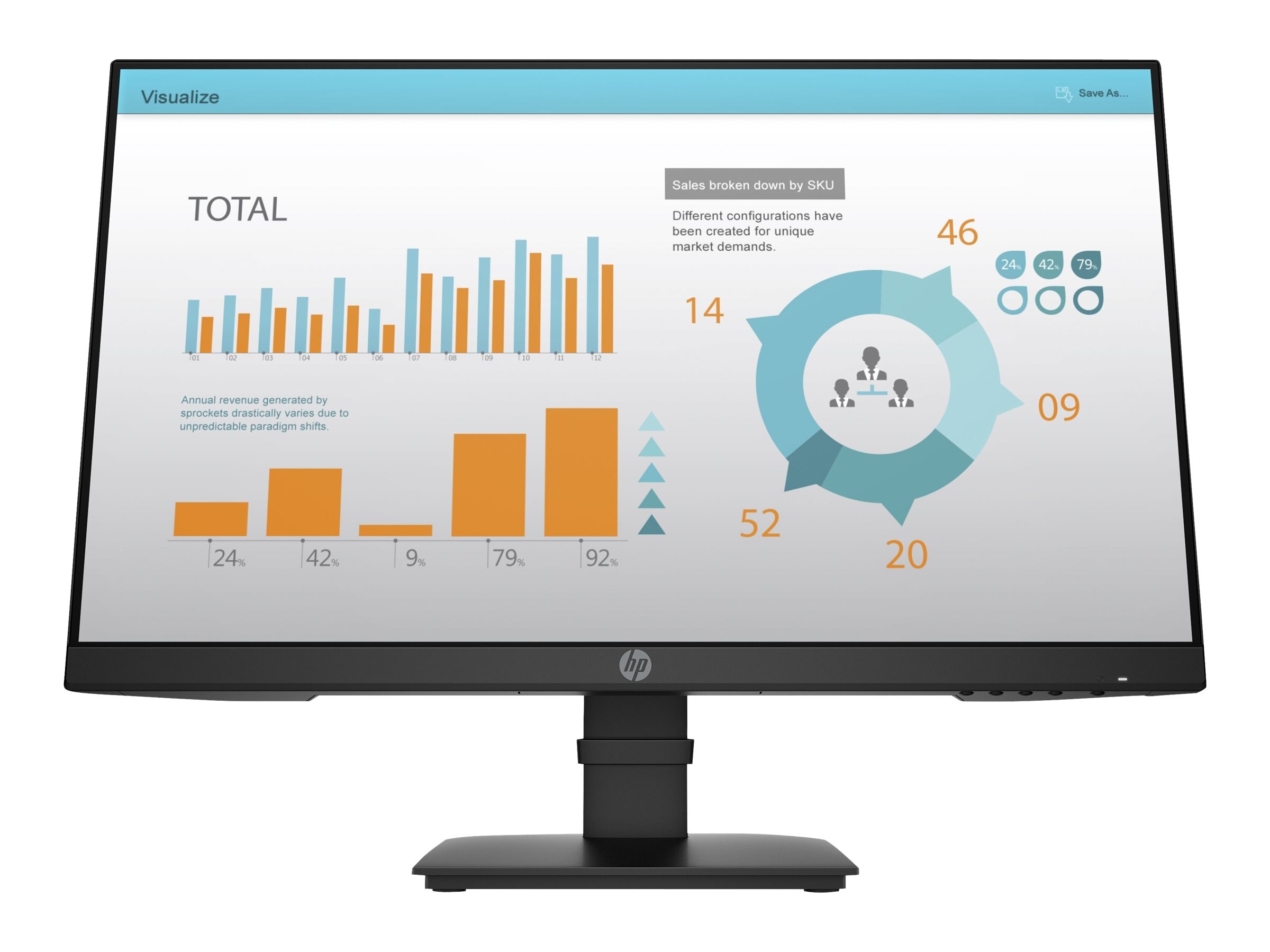 Hp P24 G4 23.8 Zoll Full Hd Ips Led 16:9 60 Hz Office Monitor Schwarz 1A7e5aa#Abb - Bild 3