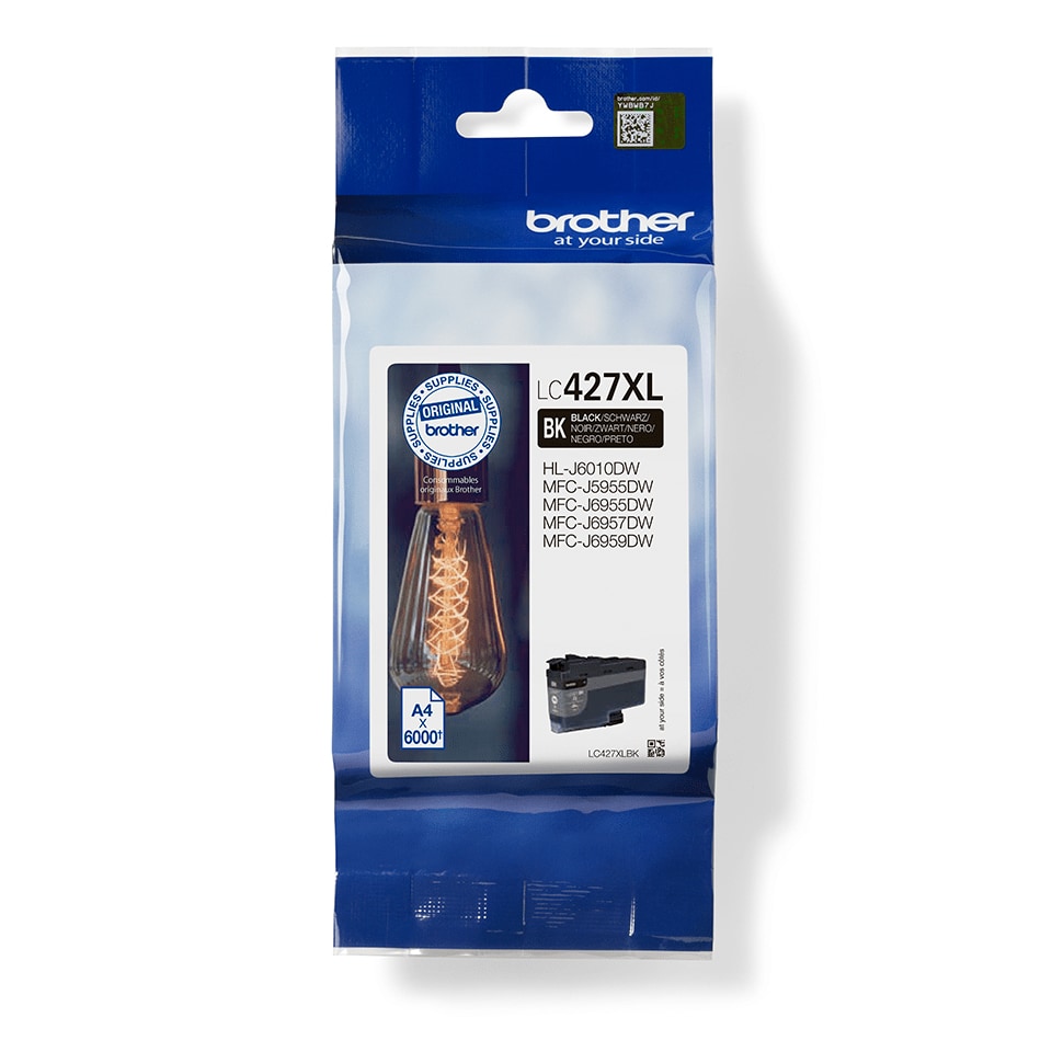 Brother Original Tintenpatrone LC-427XLBK Schwarz für ca. 6.000 Seiten, für MFC-J5955DW, MFC-J6955DW, MFC-J6957DW, HL-J6010DW, XL-Patrone - Image 4