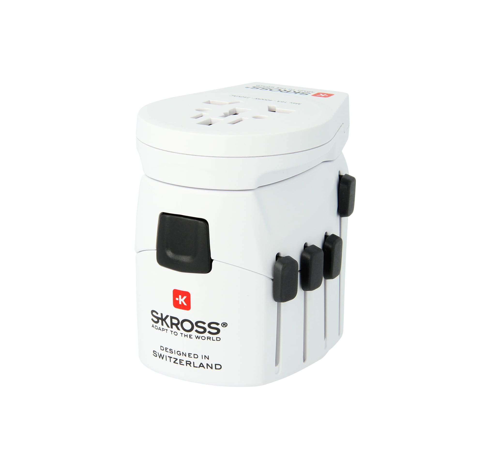 SKROSS World Adapter Pro World & USB 3-polig (7A) Reiseadapter