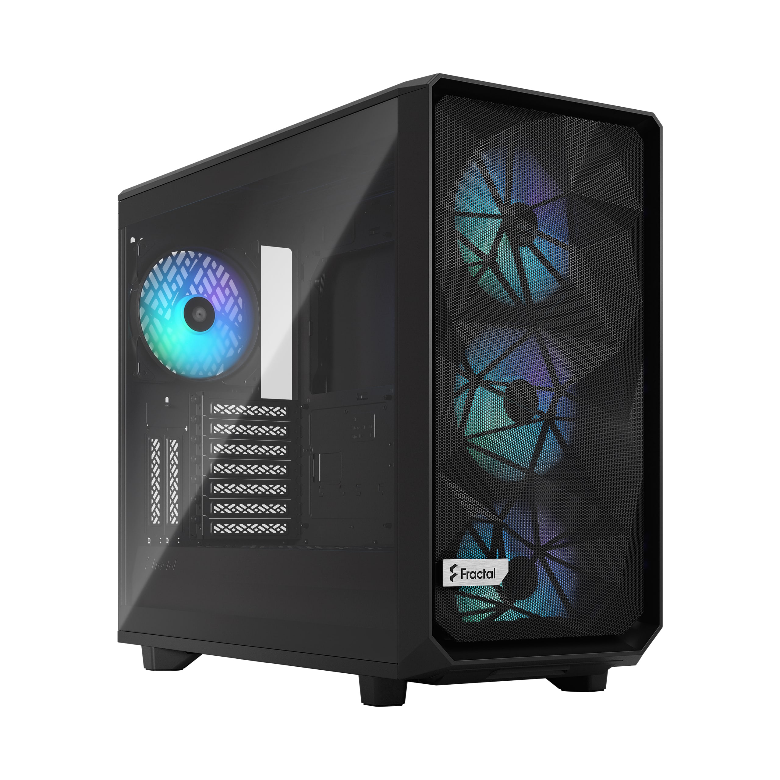 Fractal Design Meshify Rgb Black Tg Light Tint Gaming Gehäuse Mit Fenster Größe 2 Schwarz