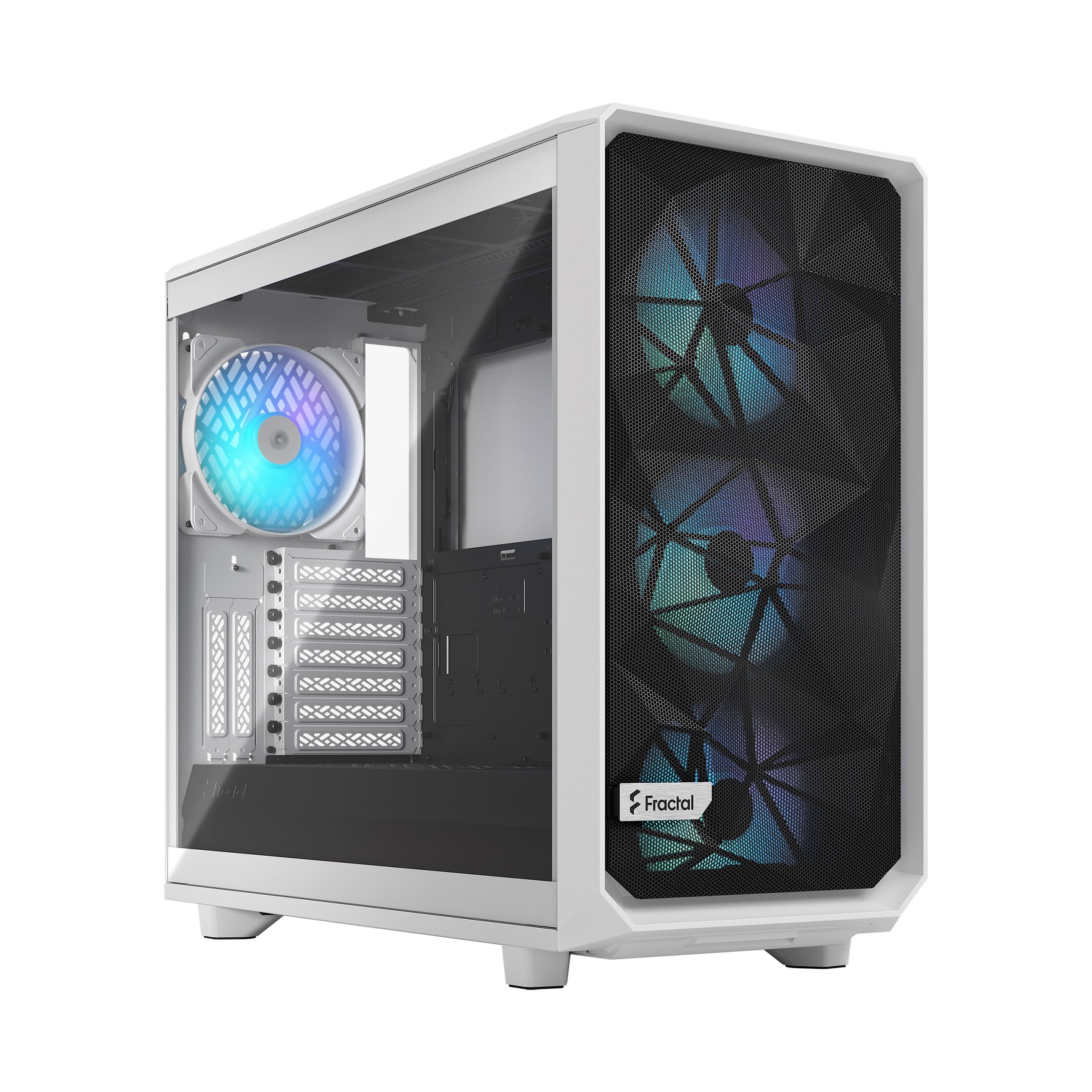 Fractal Design Meshify 2 Gaming Pc Gehäuse Midi-Tower Weiß Gedämmt Seitenfenster Weiss Fd-C-Mes2a-08 - Bild 3