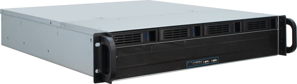 Inter-Tech Ipc 2U-2404L 19" Rack Server Gehäuse 2He Größe 19 Schwarz