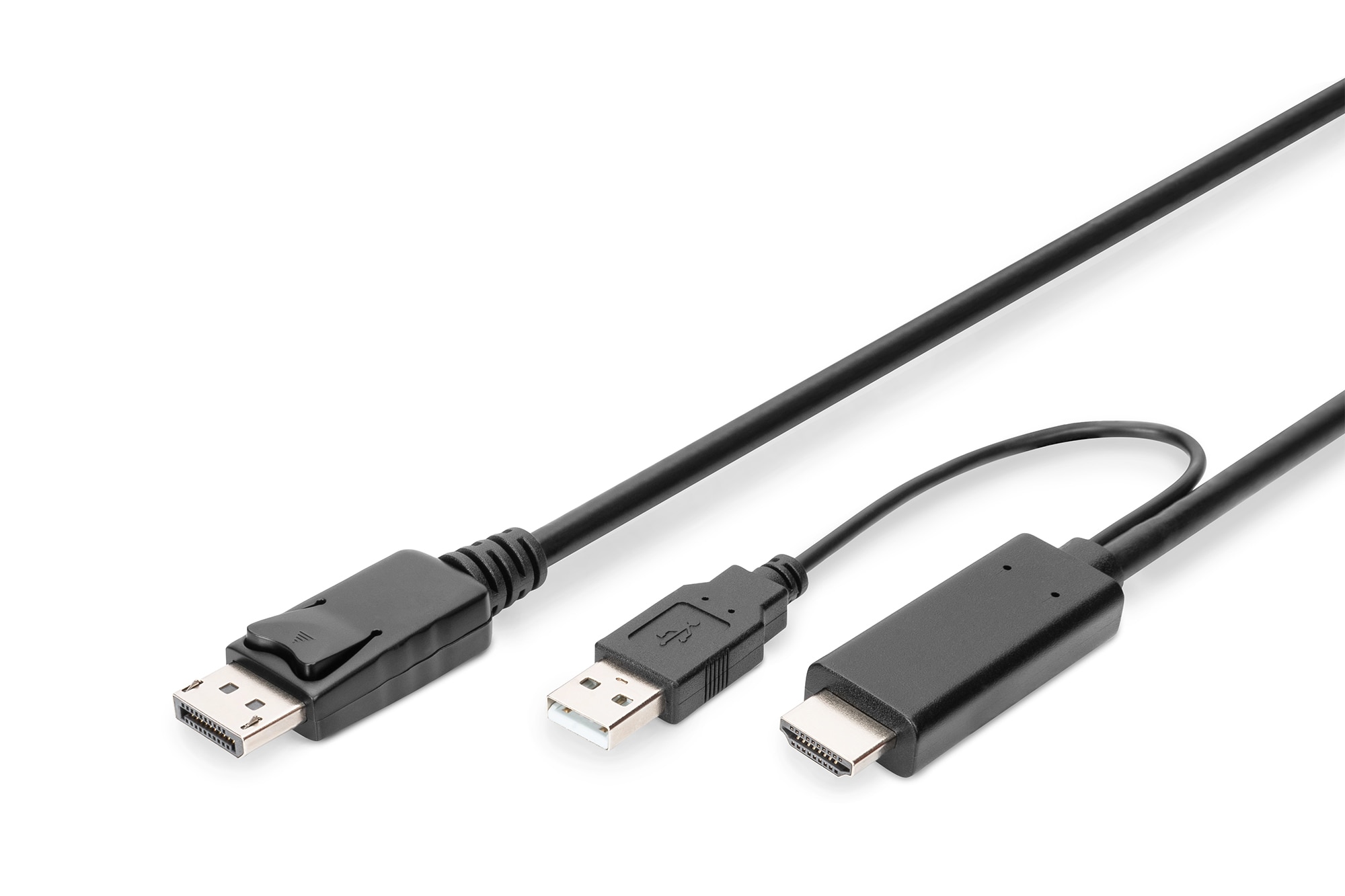 DIGITUS Adapterkabel HDMI auf DisplayPort,4K@30Hz externe Stromquelle, 2m AK-330111-020-S