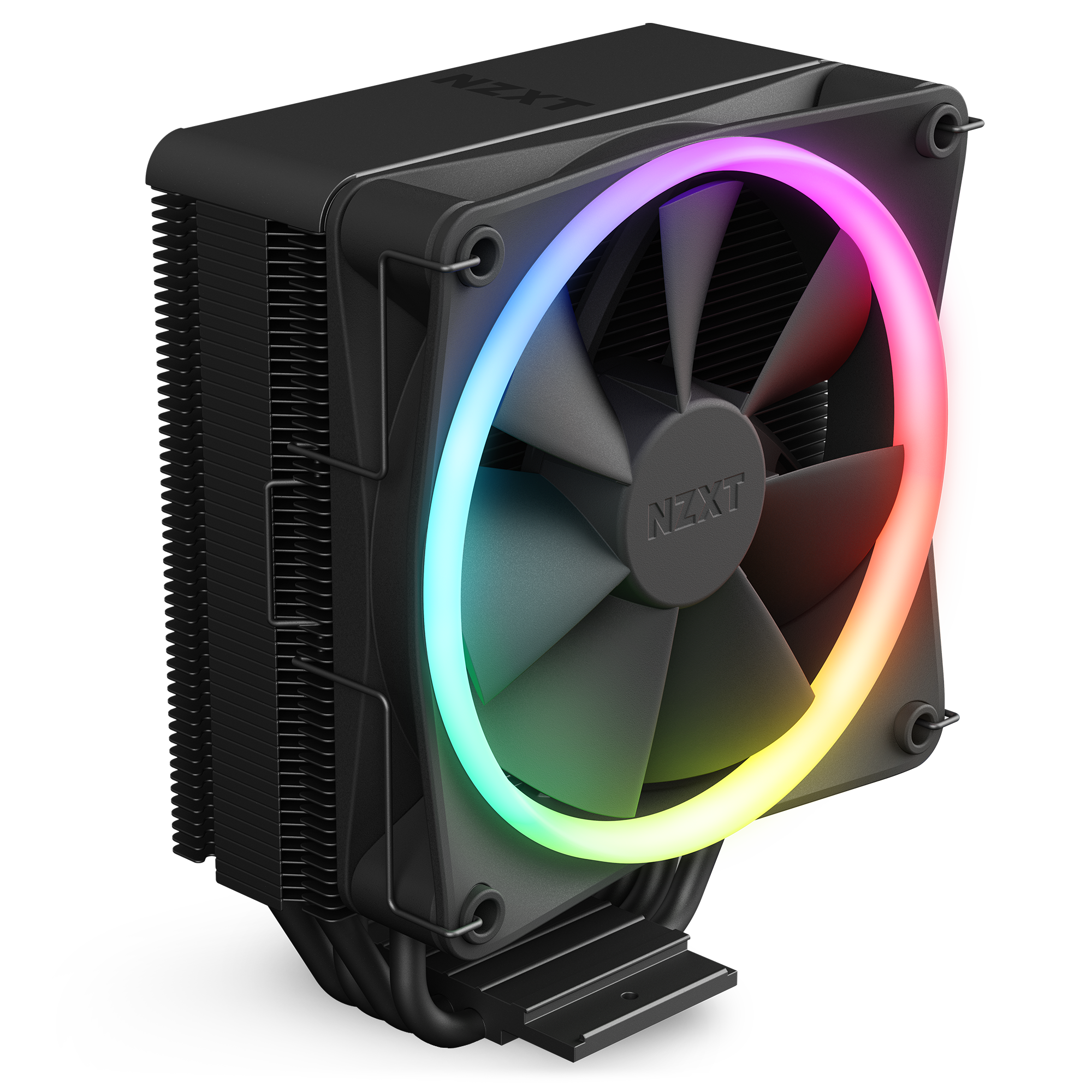 Nzxt T120 Rgb Cpu Kühler Für Amd Und Intel Cpu, 120 Mm Lüfter, Größe 4 Schwarz