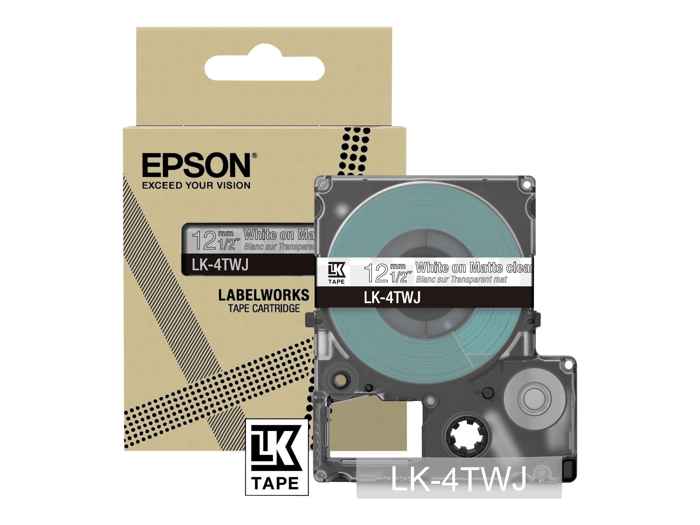 Epson C53S672067 Schriftband LK-6TBJ Matt 24mm x 8m schwarz auf transparent