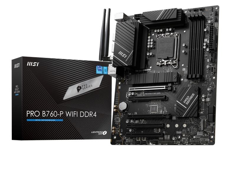MSI PRO B760-P WiFi DDR4 - LGA 1700 ATX Mainboard | Unterstützt Intel 12., 13. & 14. Gen Core Prozessoren, - DDR4 Memory Boost 5333+MHz/OC, PCIe 4.0 x16 Slots, M.2 Gen4 Slots - Bild 6