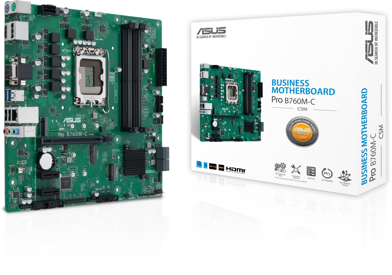 ASUS PRO B760M-C-CSM Mainboard - Intel B760 - Intel LGA1700 - DDR5 RAM - Micro-ATX - Bild 8