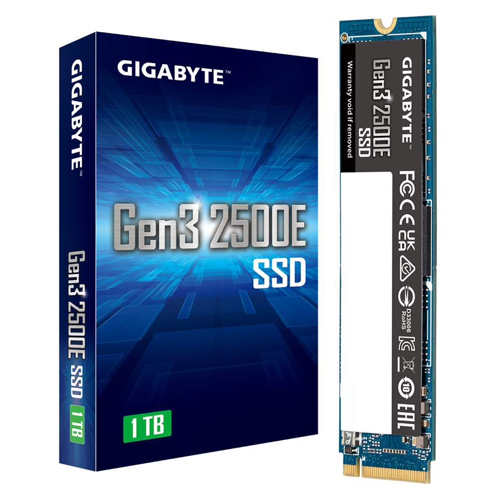 Gigabyte Blau Interne Ssd "Gen3 2500E Ssd 1Tb", (Ohne Farbbezeichnung), B:8cm H:1,8Cm T:14cm, Festplatten - Bild 4