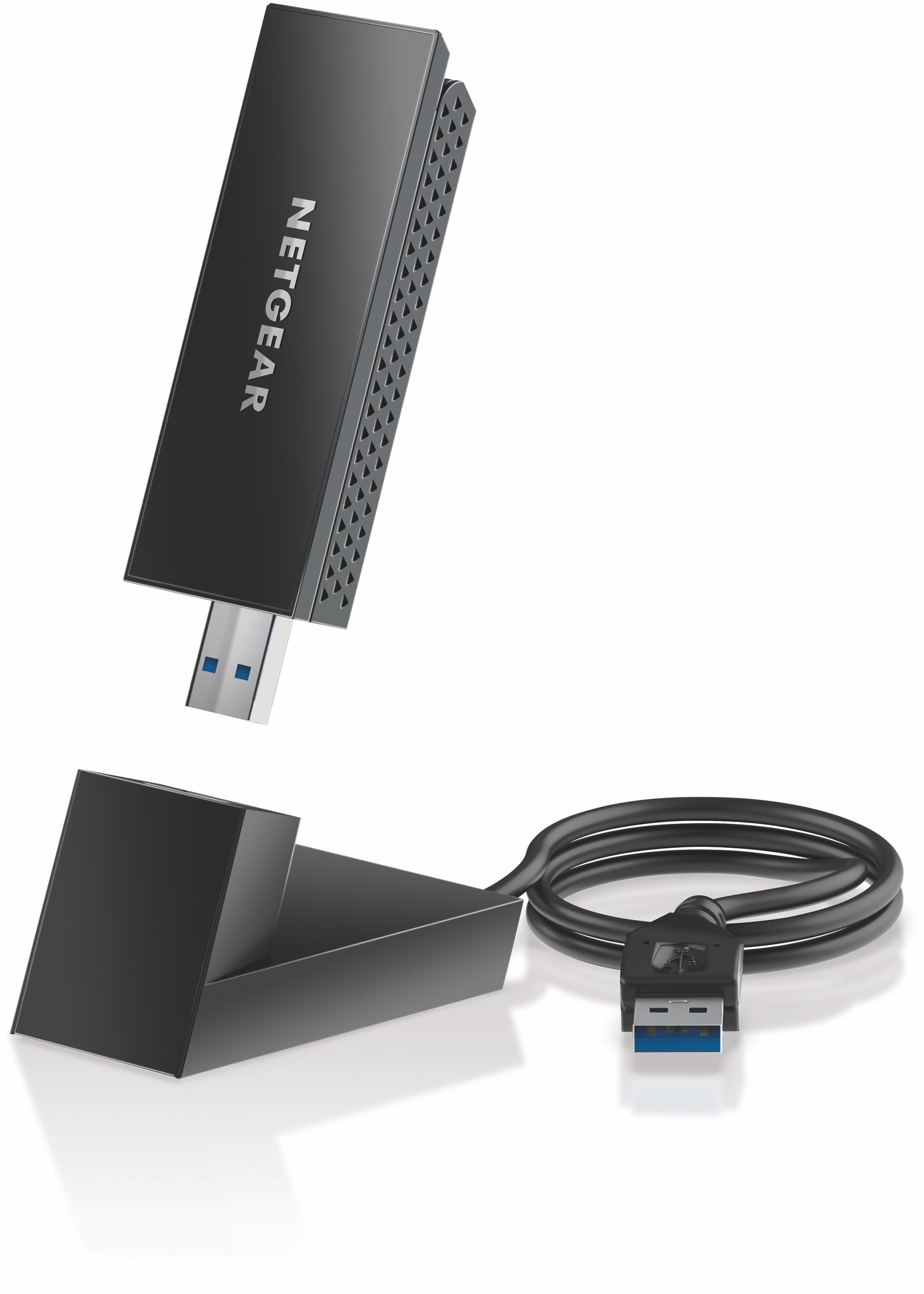 NETGEAR Nighthawk WiFi 6E USB 3.0-Adapter (A8000) – AXE3000 Tri-Band Wireless Gigabit Speed (bis zu 3 Gbit/s) Funktioniert mit jedem WiFi 6- oder 6E-Router oder Mesh-System – Für Windows-PCs