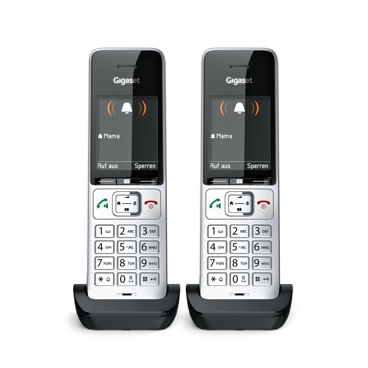 Gigaset Comfort 500Hx Duo - Schnurlostelefon - Rufnummernanzeige, Dect Größe 2 Silber