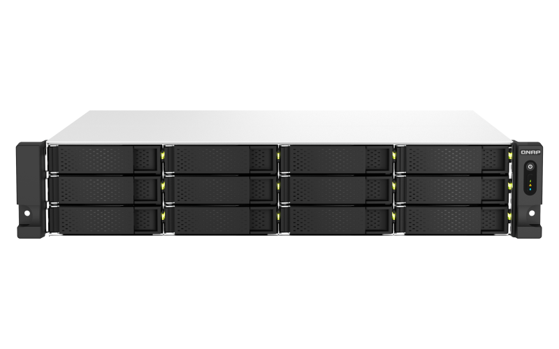 QNAP NAS TS-1264U-RP-8G 12bay 2HE (Quad-Core Rackmount-NAS mit Dual-Port 2,5GbE und PCIe-Erweiterungsmöglichkeit für High-Speed-Übertragungen und Virtualisierungsanwendungen) - Bild 3