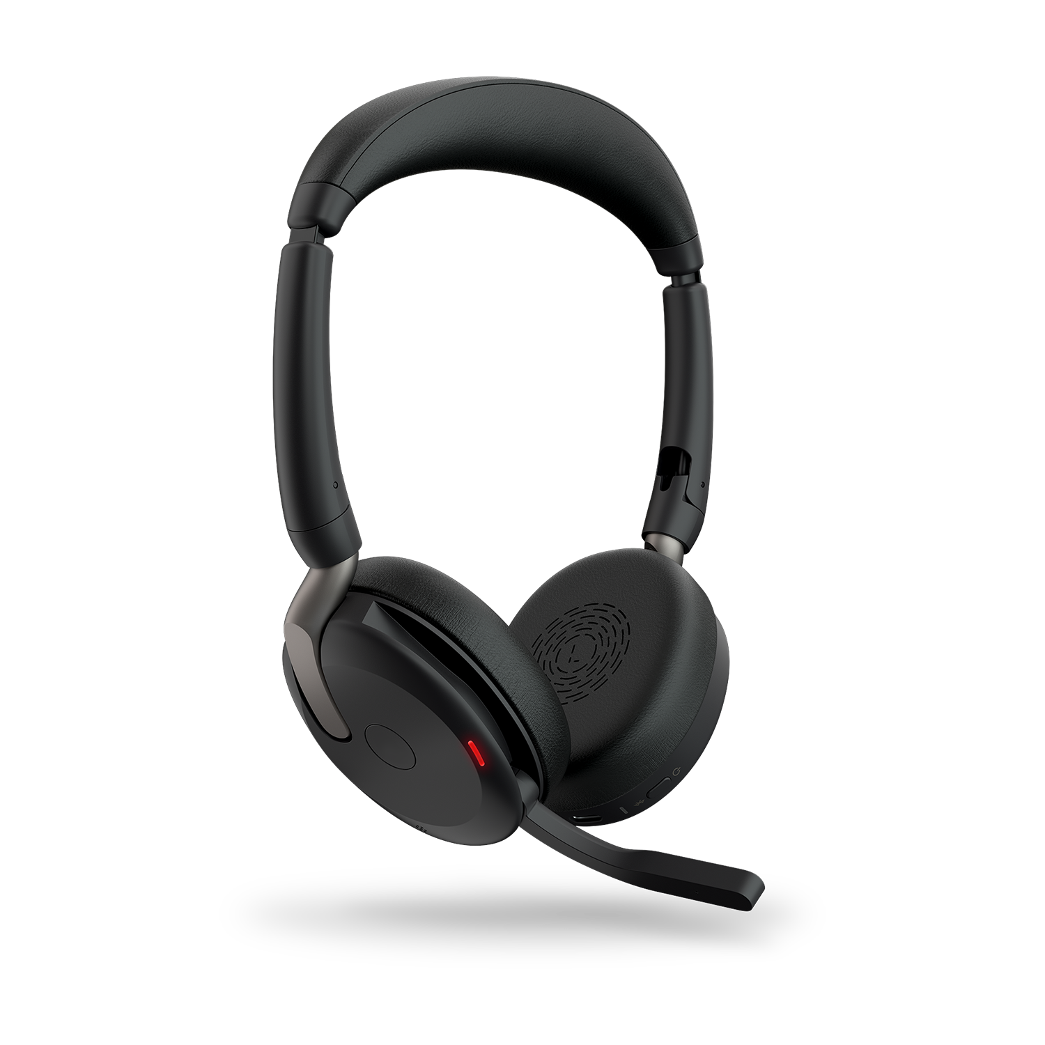 Jabra Evolve2 65 Flex Uc Stereo Usb Headset Usb-A Wireless-Charging-Pad Größe 8 Schwarz
