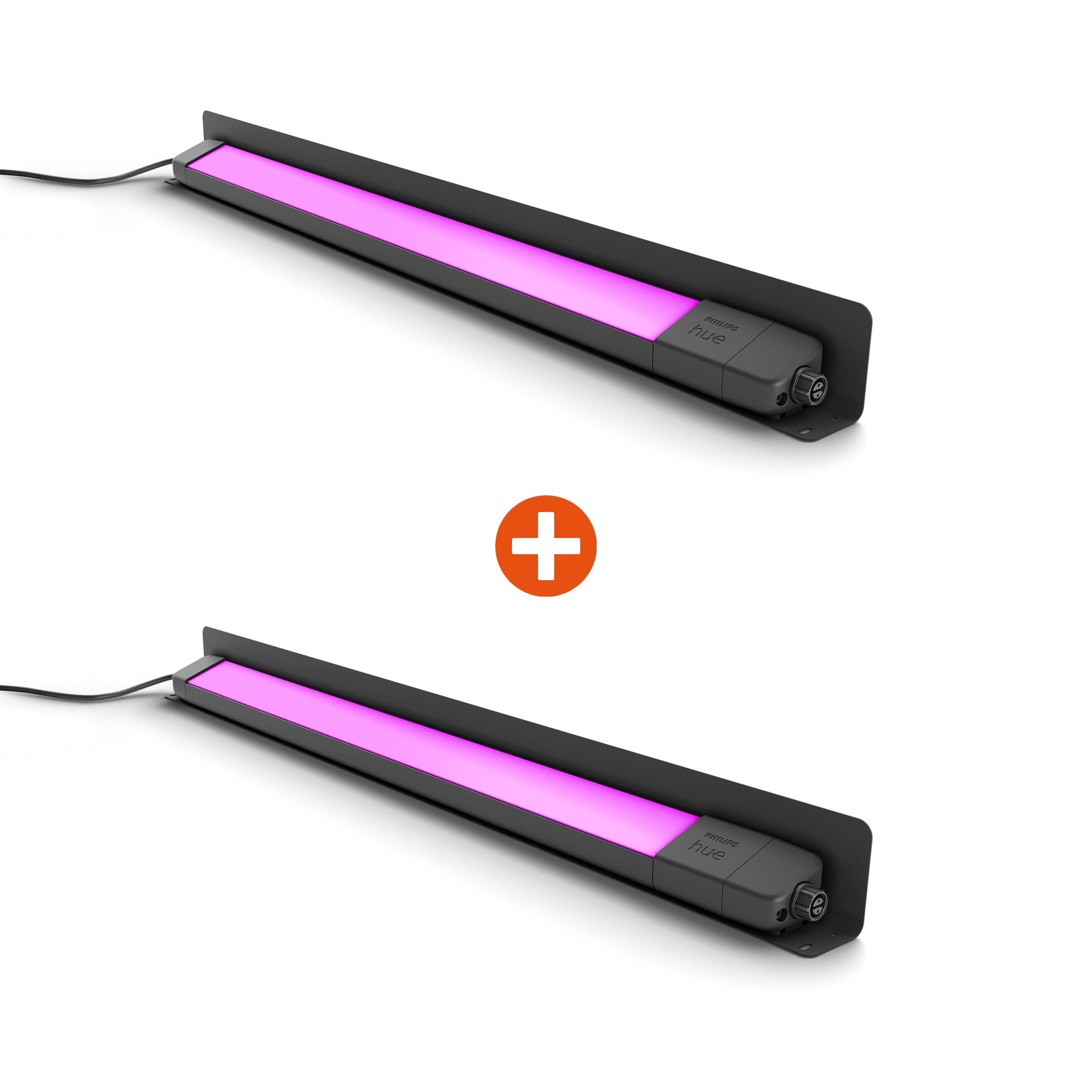 Philips Hue White & Color Amb. Amarant Wandfluter sw 1400lm, 2er Pack