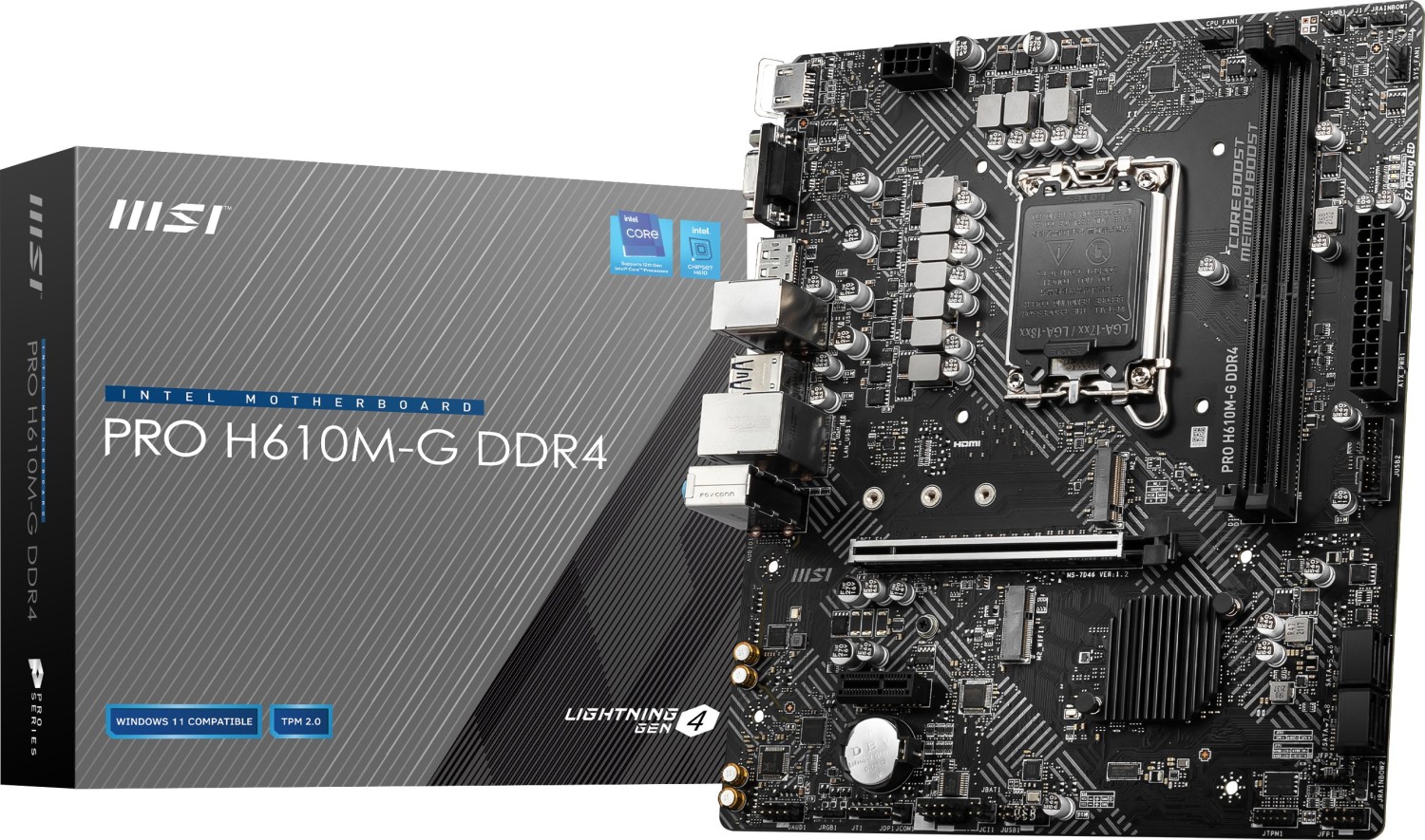MSI PRO H610M-G DDR4 (LGA 1700, Intel H610, mATX), Mainboard - Bild 3
