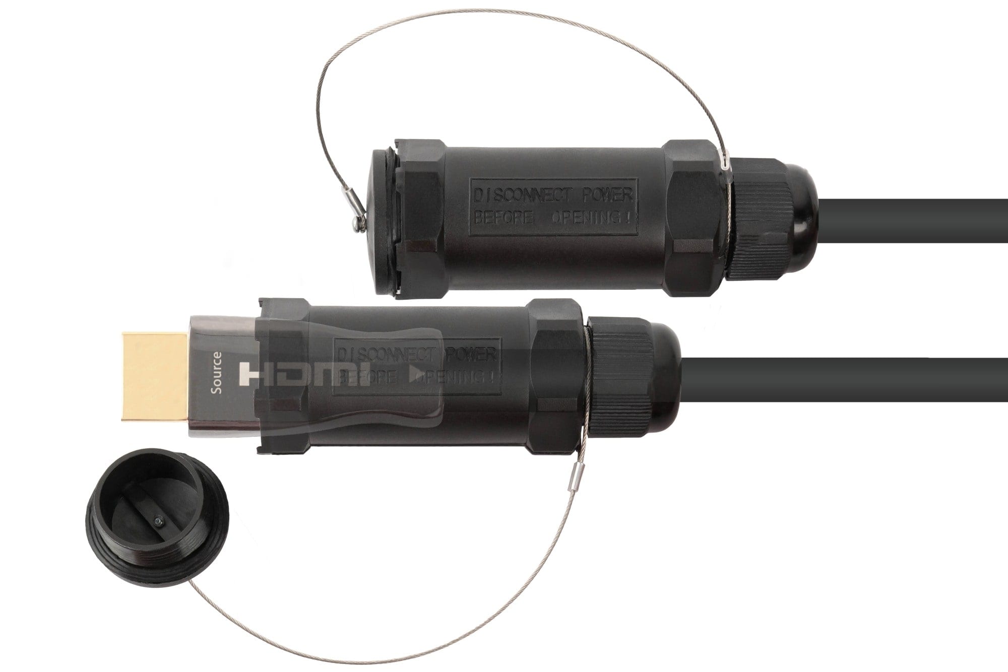 PYTHON AOC Hybrid High-Speed HDMI® 2.0b stahlarmiert 4K @60Hz schwarz 100m