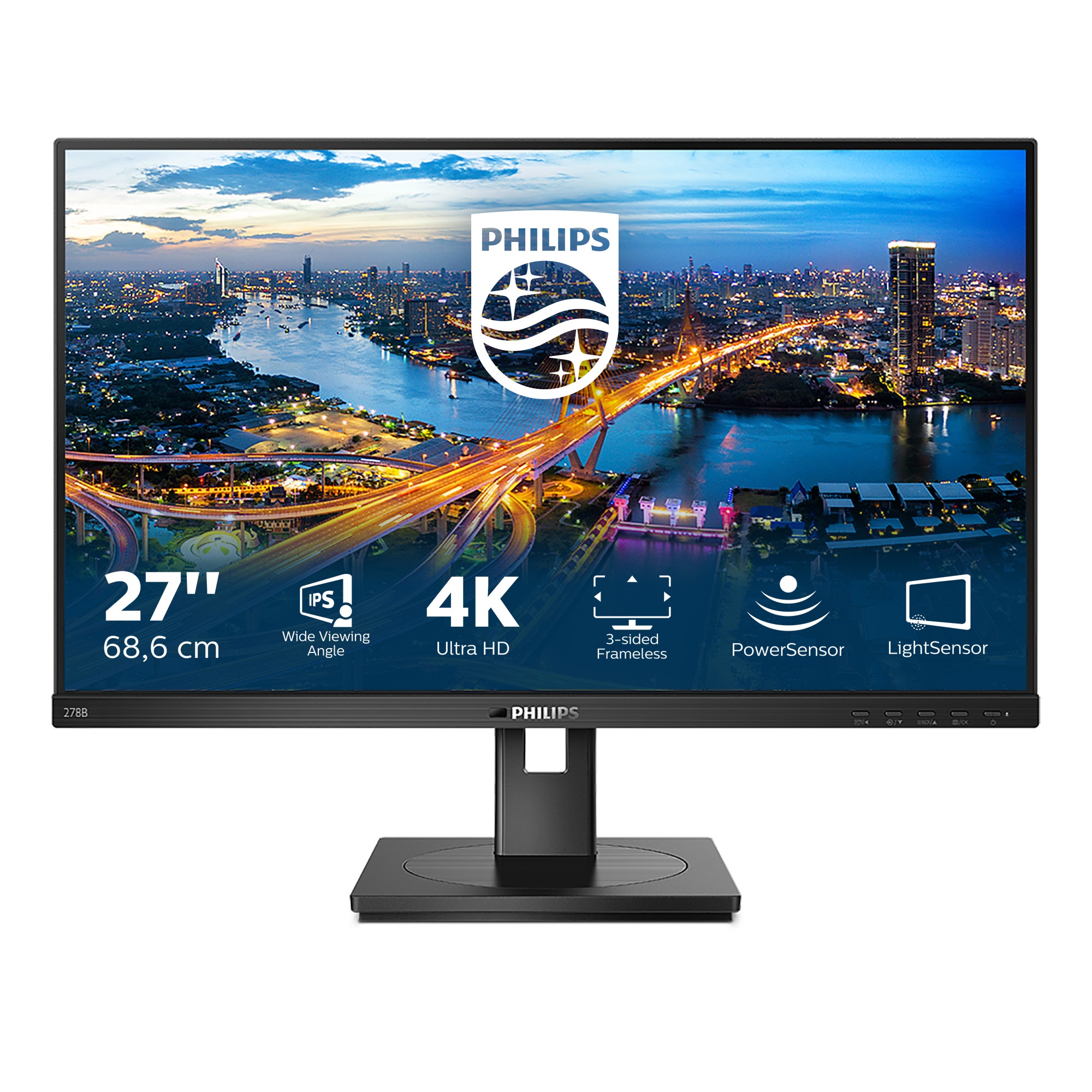 Philips B-Line 278B1 Zoll 4K (Uhd) Ips Led 16:9 60 Hz Office Monitor Größe 27 Schwarz