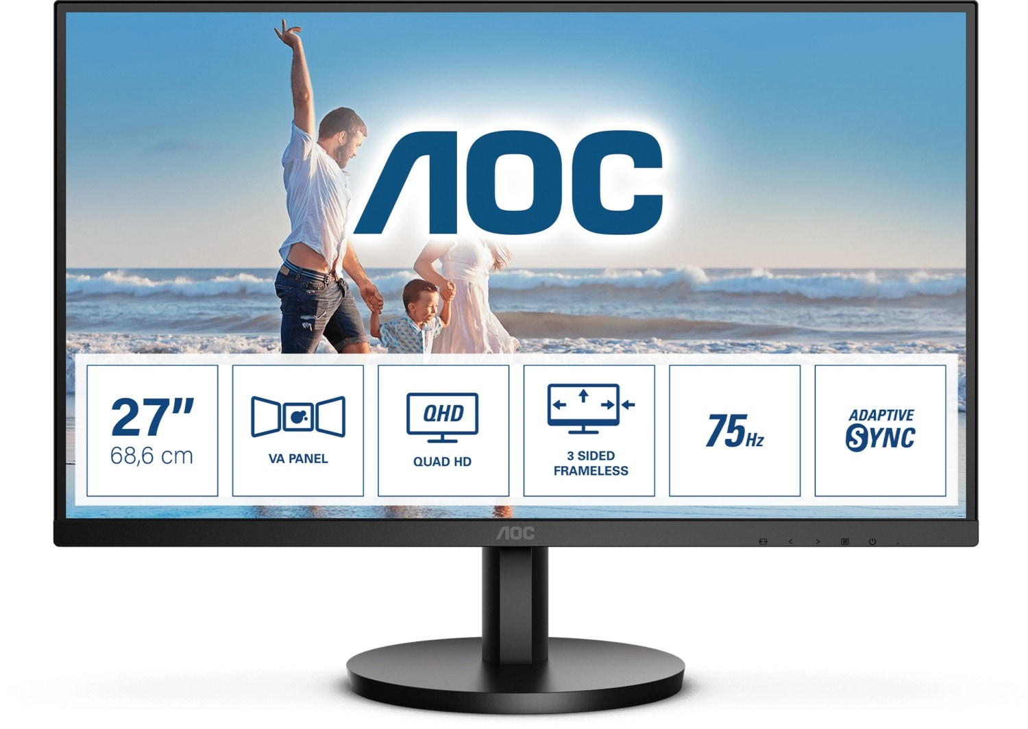 Image of AOC Q27B3MA 27 Zoll WQHD VA LED 16:9 75 Hz Office Monitor