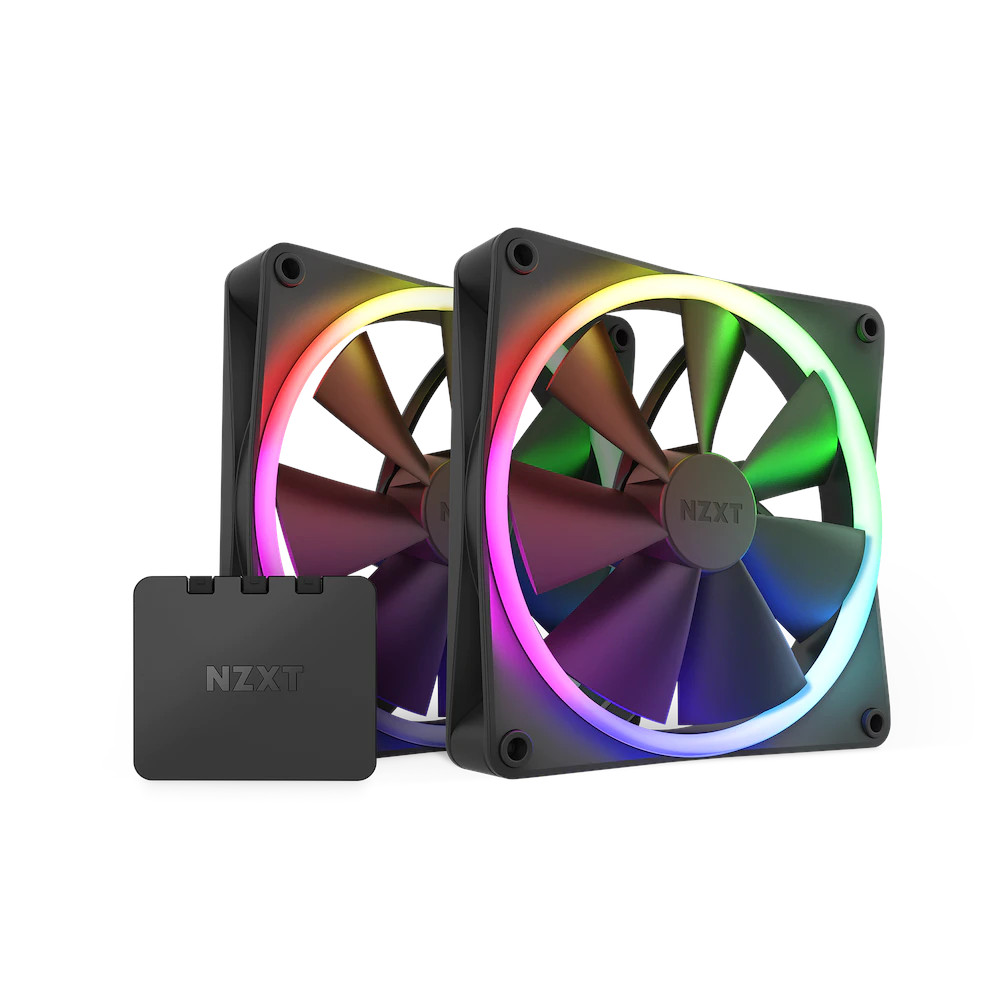 Nzxt F140 Rgb Gehäuselüfter 140Mm 2Er Pack Größe 2 Schwarz