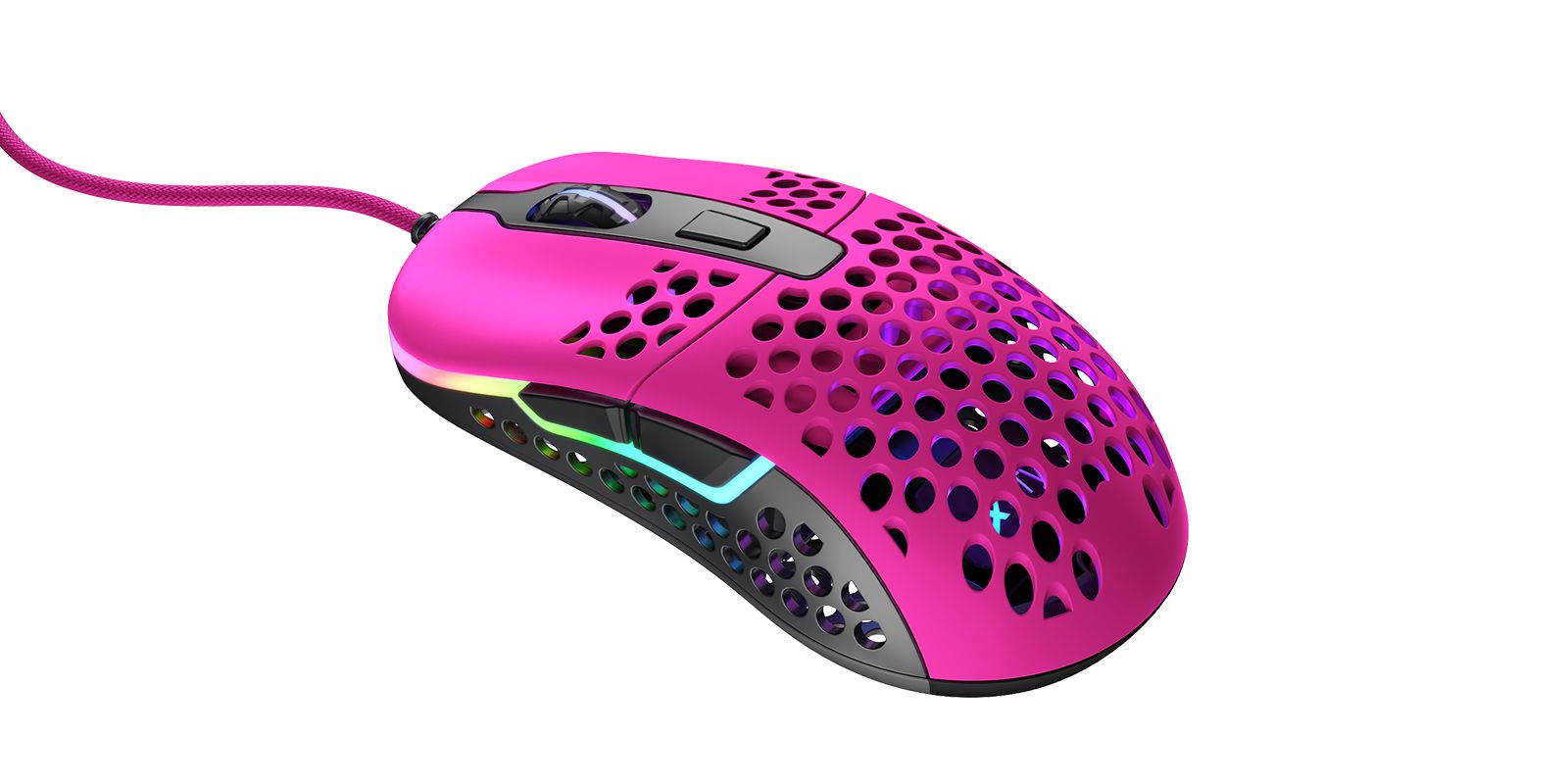 Cherry XTRFY M42 RGB kabelgebundene Gaming Maus USB Pink