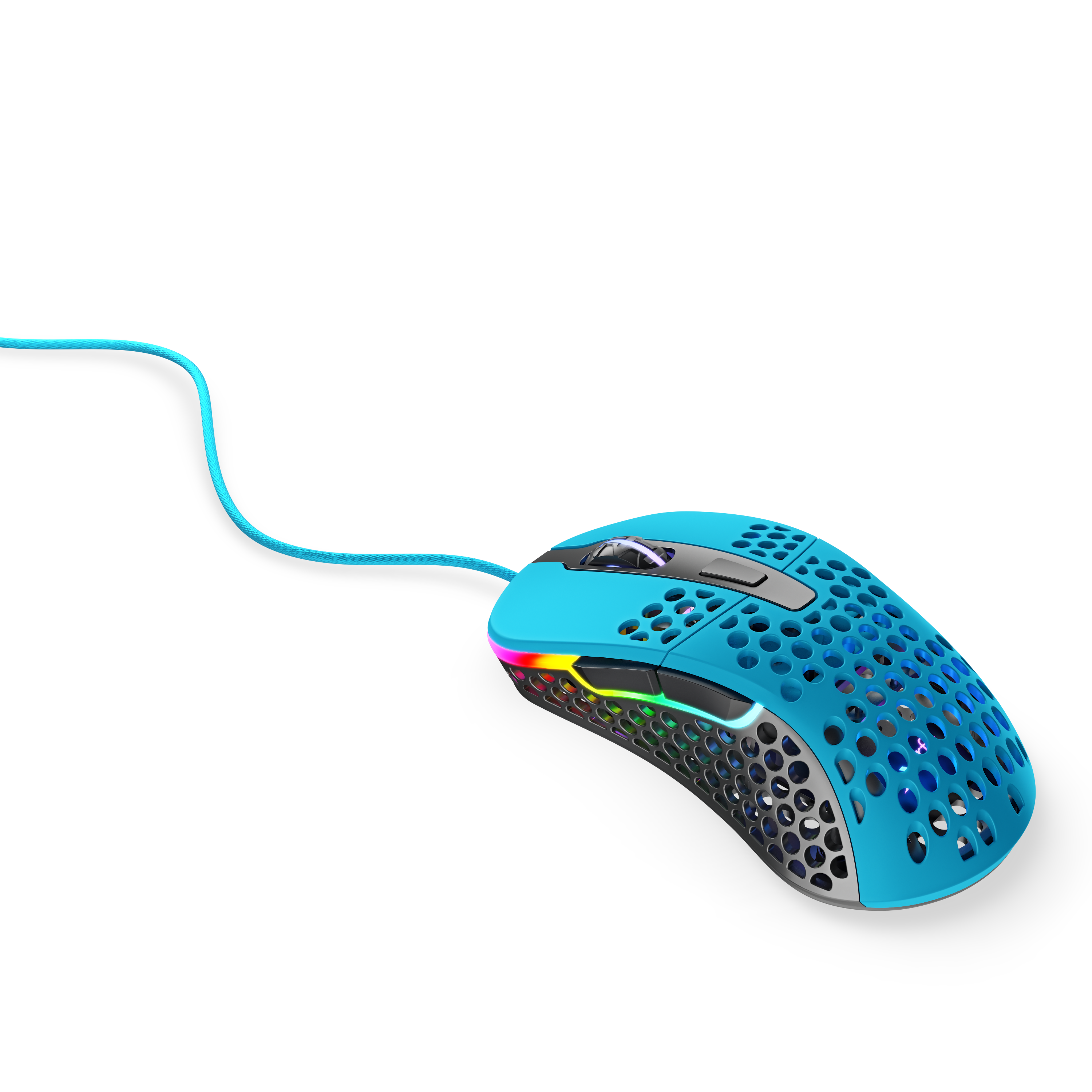 Cherry XTRFY M4 RGB kabelgebundene Gaming Maus USB Miami Blue